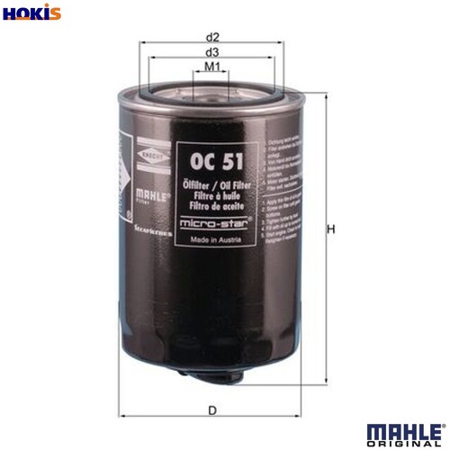 Oil filter for vw - oil, oc
