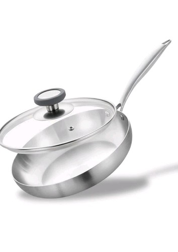Stainless steel frying pan - stainless,