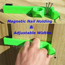 Feather Edge Fencing Fence Close Board Spacer 100 125 150 Ring Nails JigMagnetic
