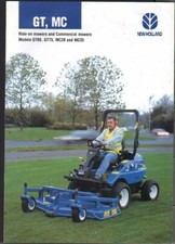 New Holland GT and MC Ride-on and Commercial Mowers Brochure Leaflet