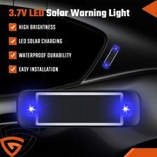 Solar Powered Car LED Alarm Warning Security Anti-Theft Flashing Sign Light SUV