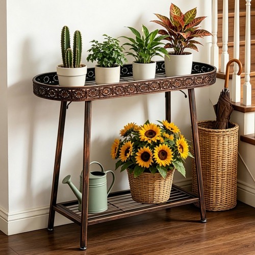 Distressed vintage plant - distressed,