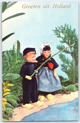 Vintage groeten uit - groeten, holland