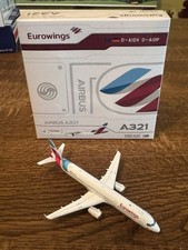 1/400 Euro wings D-AIDV Airbus A321 Die-cast Aircraft Model *Pre Owned*