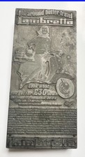 Original Large Lambretta Get Around Better Slimstyle advert Metal Printing Block
