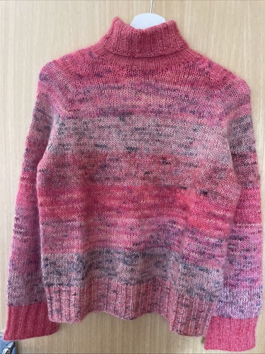 Hand knit pink - hand, marled