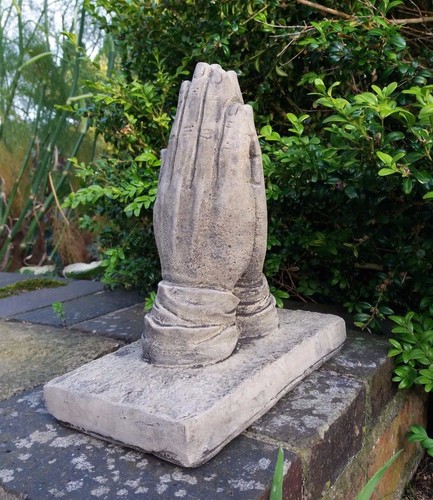 Stone garden praying hands - stone,
