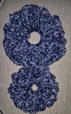 2 Multi Blue crushed Velvet
