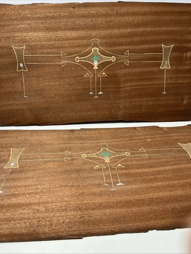 Vintage marquetry mahogany - x,