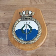 HMS Chatham Ship Crest Plaque