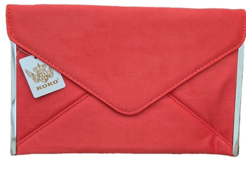Women coral red clutch - clutch,