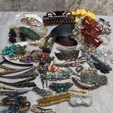 HAIR ACCESSORIES Job Lot Bundle Vintage & Modern Hair Clips Slides Etc Wear/Sell