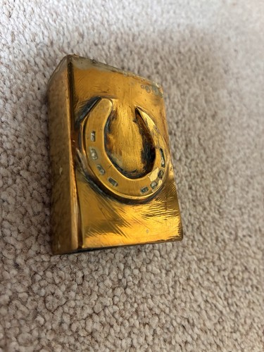 Trench art brass matchbox - brass,