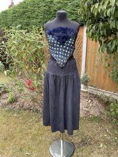 Vintage 80s Maxfield Parrish Soft Washed Suede Long Slouch Skirt w / Pockets S