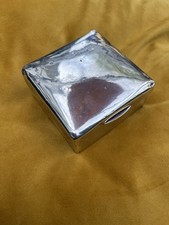 ANTIQUE 1923 SOLID SILVER CASED CIGARETTE BOX ENGRAVED “XMAS 1923” - 241grams