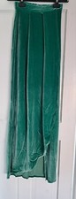 Emerald Green Velvet Split Hem