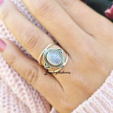 Moonstone Ring 925 Sterling