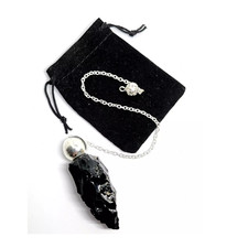 Raw obsidian pendulum dowser - obsidian,