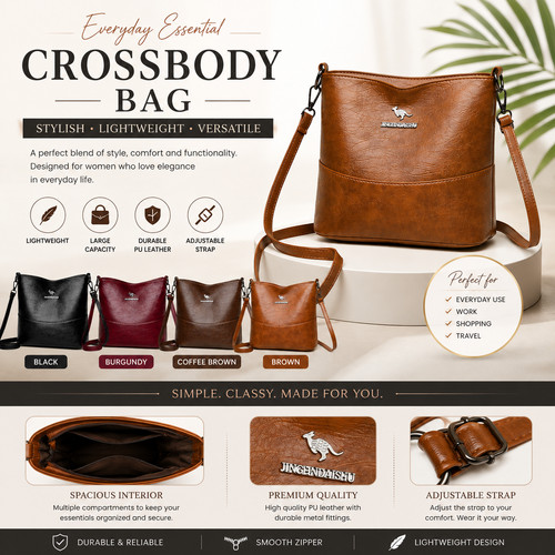 Women leather crossbody - women, pu