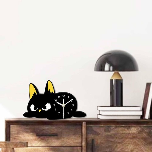 Tabletop cat clock non - cat,