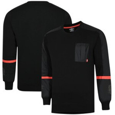 England Rugby Men's Sweatshirt Umbro Icon Black Top - New