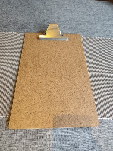 Vintage hardboard clipboard - hardboard,