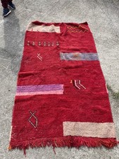 Traditional Red Moroccan Lemara Berber Carpet Handmade Oriental Rugs 175 x 105cm
