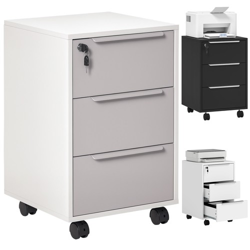 Homcom drawer locking file - locking,