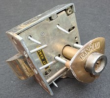 Reclaimed Old Vintage Banham Rim Nightlatch Door Lock With Cylinder & Key BS3621