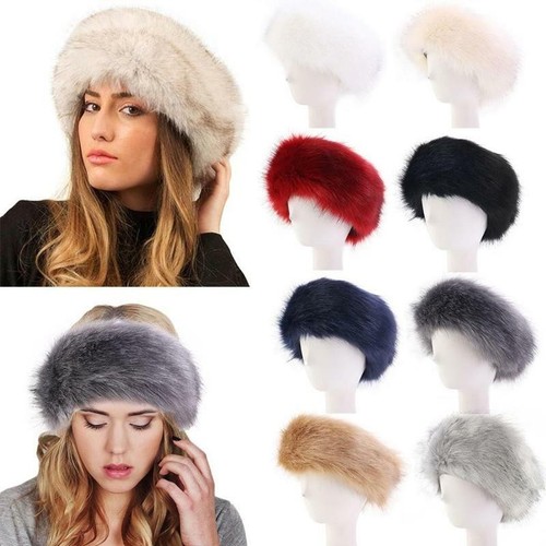 Winter furry hairband - winter, elastic