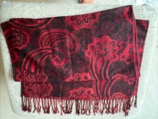 Avon Red & Black Scarf/ Shawl - New Without Tags