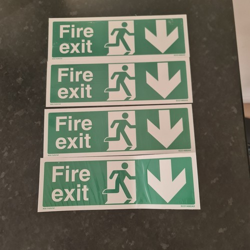Fire exit 300x100mm plastic - exit,