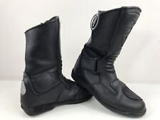 X-Treme Black Waterproof Leather Motor Cross Sport Biker Steel Toe Shin Boots 4