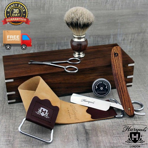 Wooden shaving gift set barber - set,
