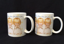 2 pcs Hallmark Angels Coffee Mug "Peace Love and Joy to You" Collectible Cup M18
