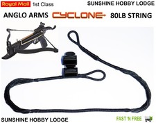 Crossbow String 80lb Pistol Xbow String & End Caps Fits Anglo Arms Cyclone Bow