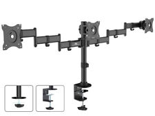 Triple 3 Monitors Bracket Desk Stand Mount Holder Table Mounting Arm 13" - 27"