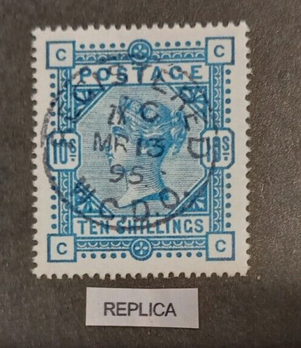 1883 blue - gb~1883~, qv~10/-~blue~