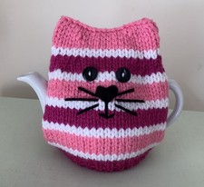 New Hand Knitted 2 Pinks/White
