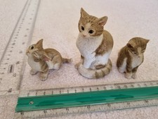Set of 3 Vintage Cat Figurines
