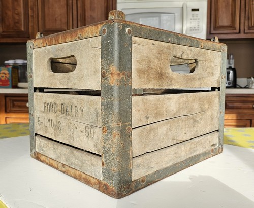 Vintage ford dairy wood - dairy, wood/metal