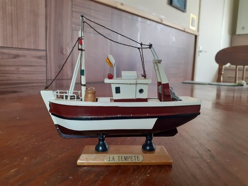 Wooden trawler boat ornament - trawler,