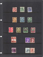 145 POSTAGE STAMPS – GERMANY – 1889 to 1995 – SIX HAGNER SHEETS  