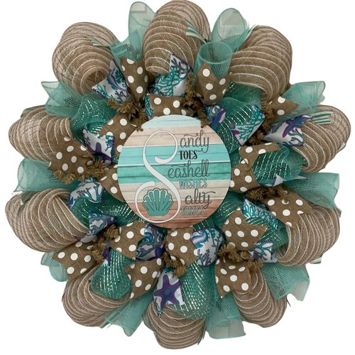 Beach wreath sandy - beach,