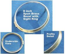 New 8 inch Standard spun brass clock bezel  plus glass to suit