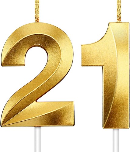 Birthday candle gold number - birthday,