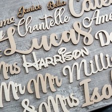 Personalised wooden script