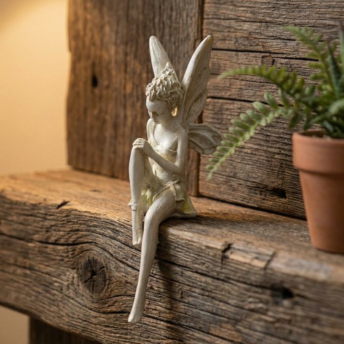 Mini fairy statue sitting - mini,
