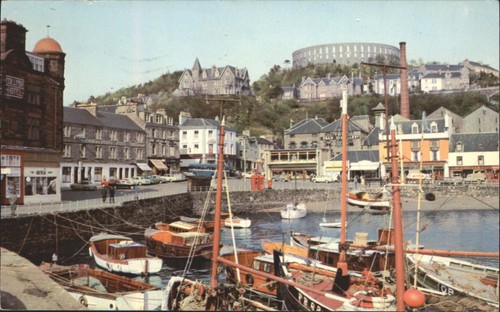 Vintage oban harbour postcard - vintage,