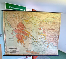 Vintage huge school map